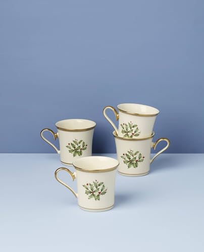 Lenox 18 Oz Stoneware Holiday Cocoa Mug, Red/Green D279