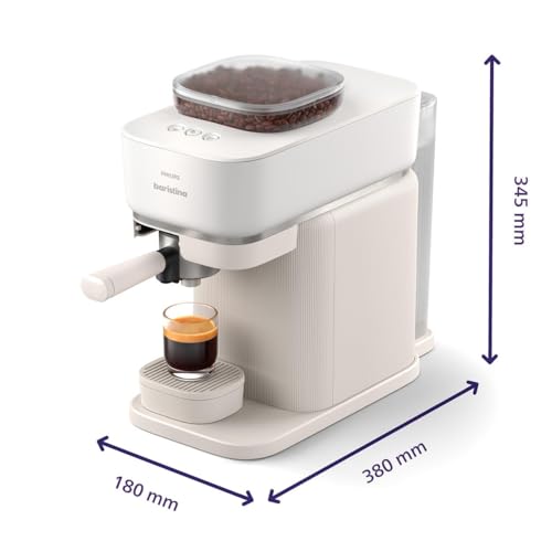Philips Baristina Espresso Machine, Compact, 16 Bar Pump Pressure, Black B155