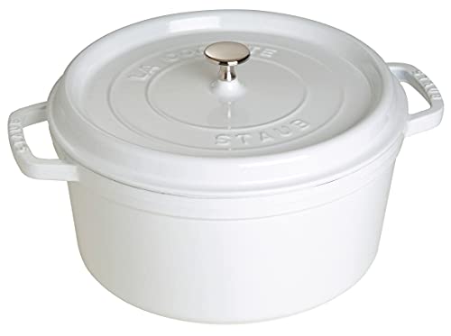 STAUB Cast Iron Dutch Oven 5.5-qt Round Cocotte, Black Matte P4487