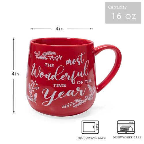 LEHAHA Ceramic Christmas Coffee Mug Set of 6, 16 oz Holiday Drinkware O6901
