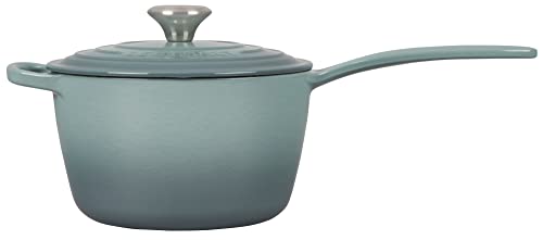 Le Creuset Enameled Cast Iron Signature Round Dutch Oven with Lid, 5.5 Quart, Sea Salt F256
