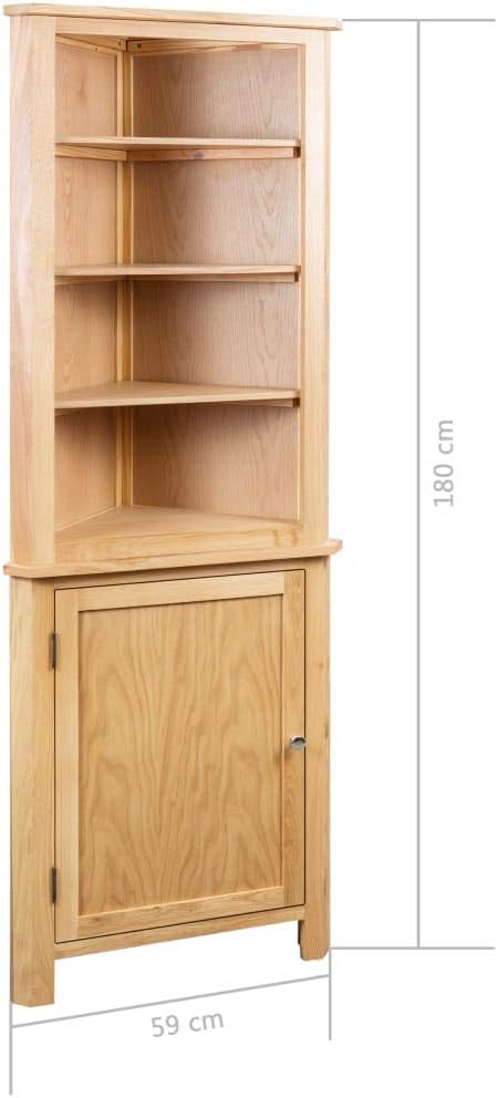 FAMIROSA Corner Cabinet Solid Oak Wood M962020