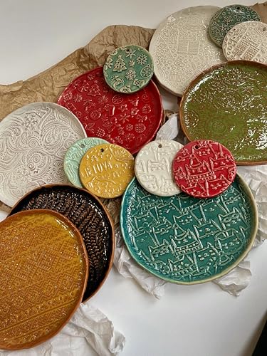 Embossing Rolling Pin with Christmas Symbols for Gingerbread Cookies W48955