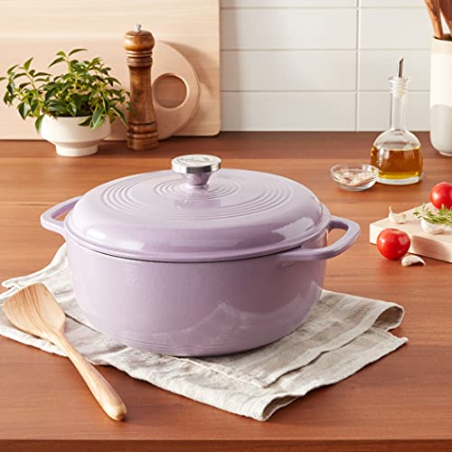 Lodge 6 Quart Enameled Cast Iron Dutch Oven with Lid, Indigo A835868