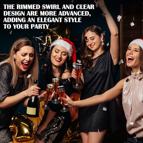 36 Pcs Plastic Champagne Flutes 4.5 oz Clear Toasting Glasses for Party V61372