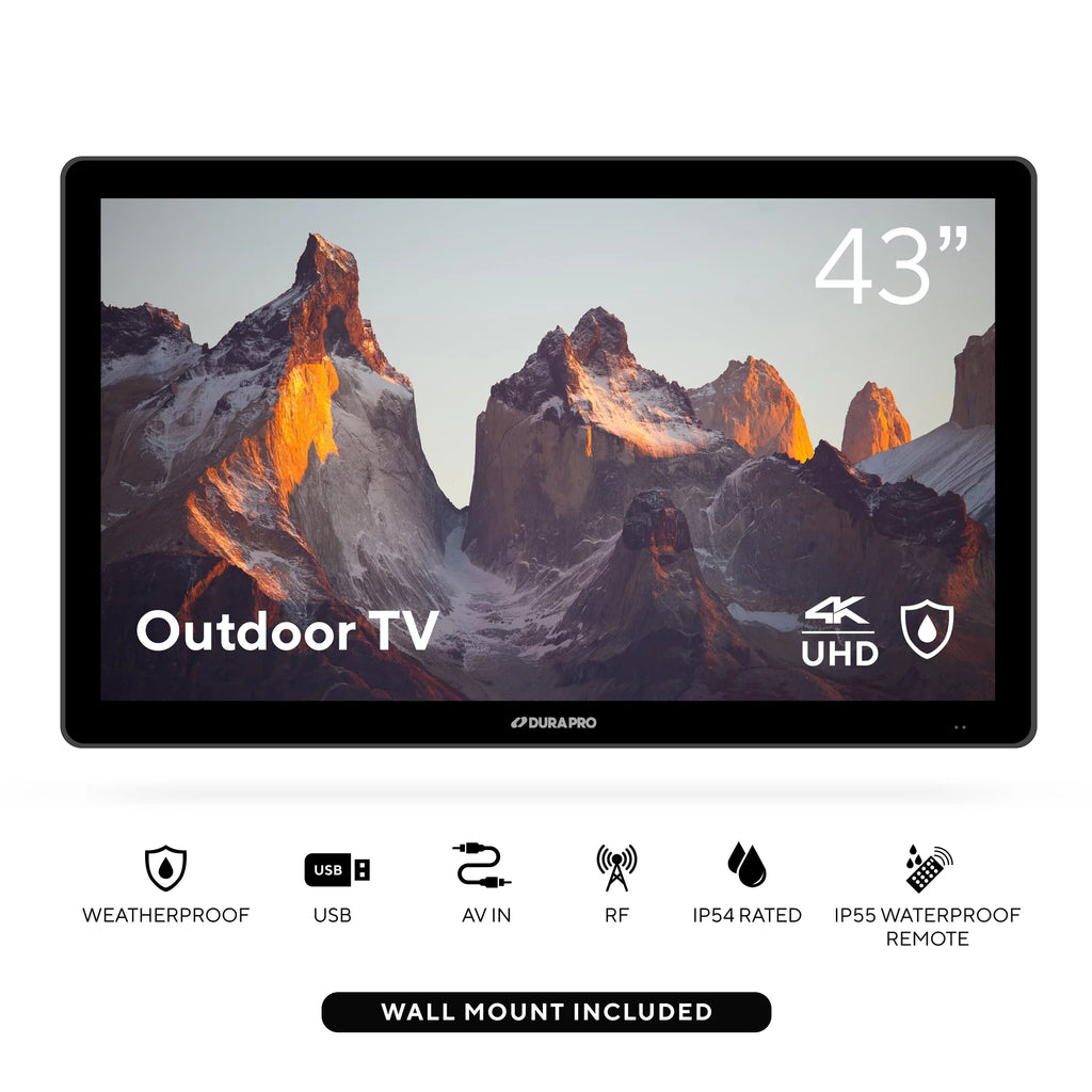 Suncast 43" Outdoor Partial Shade 4K UHD LED TV with Waterproof Remote + Compatible Wall Mount (SNCT4300)