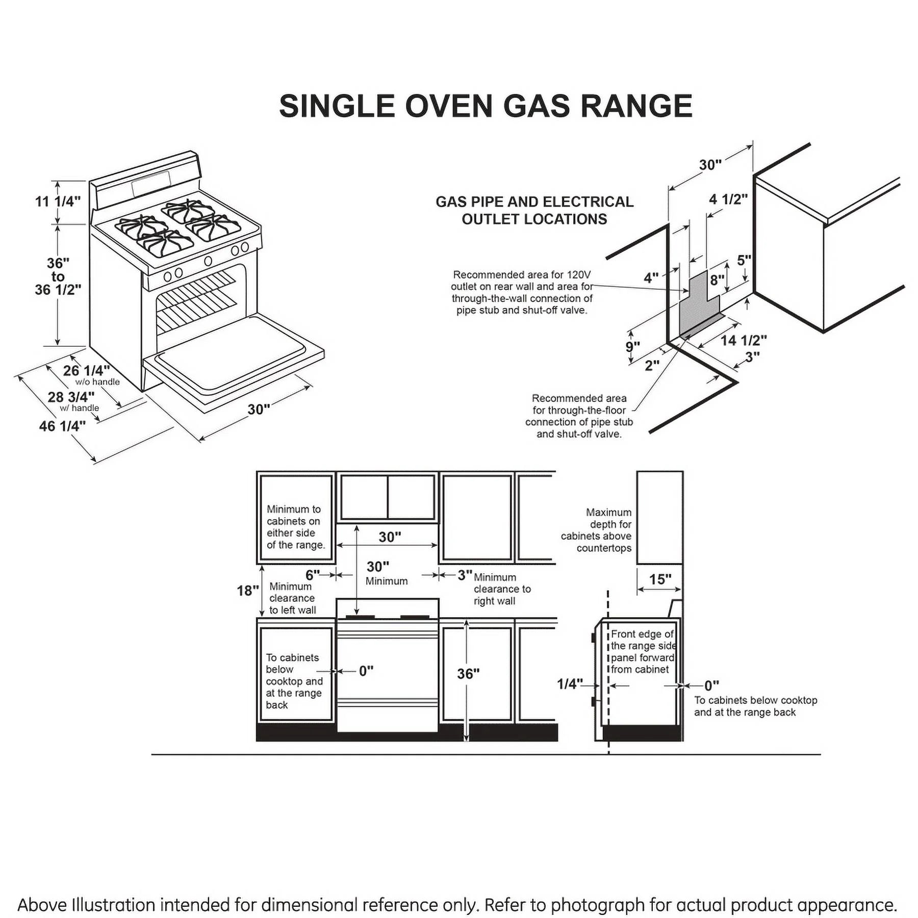 GE® 30" Free-Standing Gas Range O1662