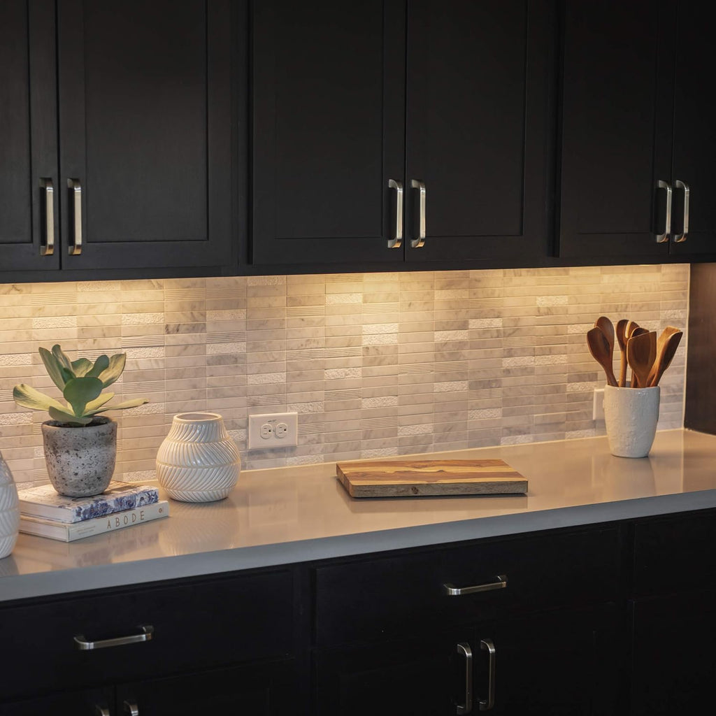 Brilliant Evolution Wired LED Under Cabinet Light Kit with Remote Control, 3 Bars, 3000K Warm White W554