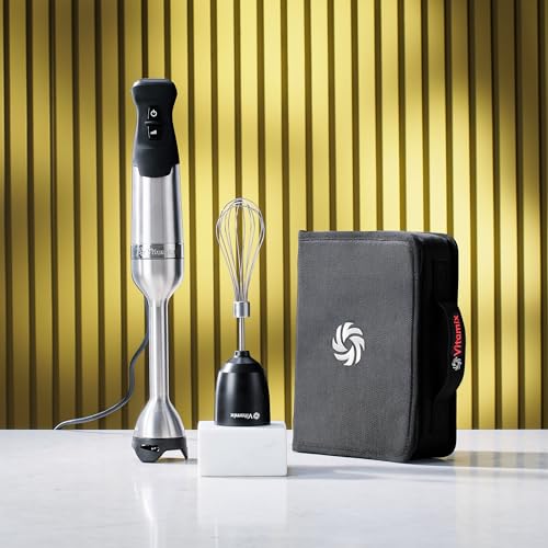 Vitamix 5-Speed Immersion Blender Bundle, Stainless Steel/Black J9880