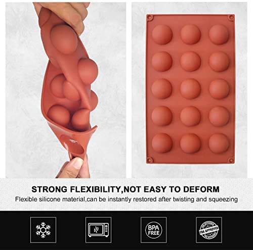 Silicone Mold for Baking, Half Sphere Chocolate Cake Jelly Mold (2 Packs) L40364