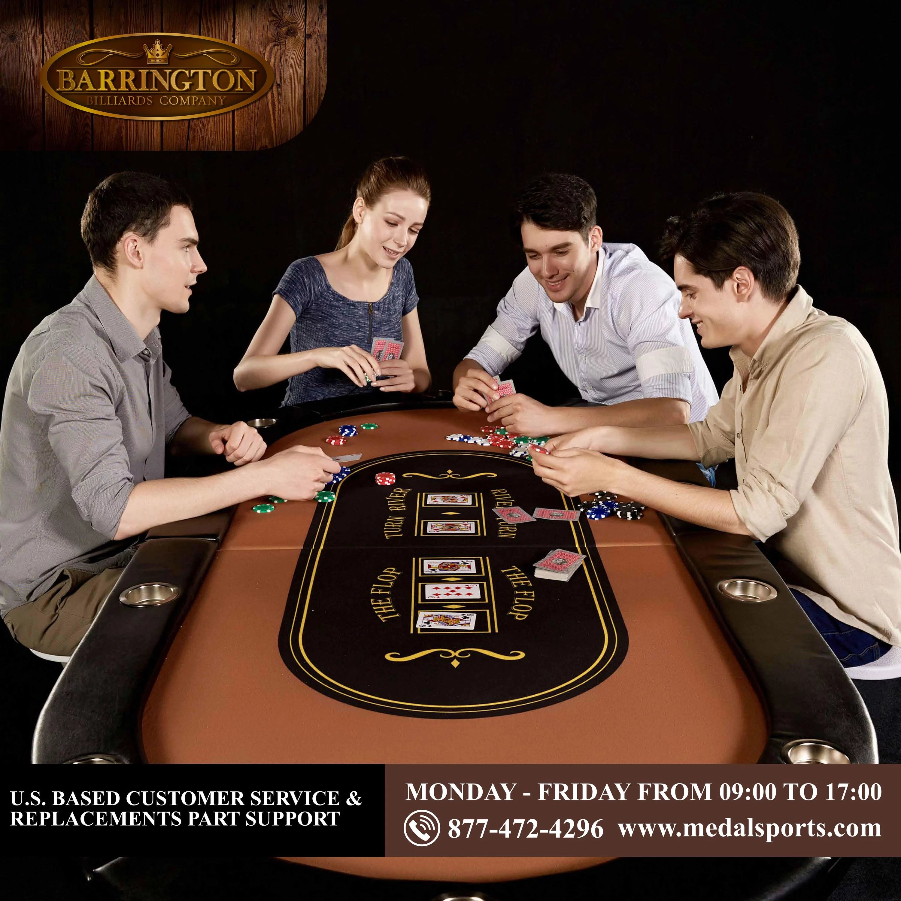 Barrington 10-Player Poker Table H940