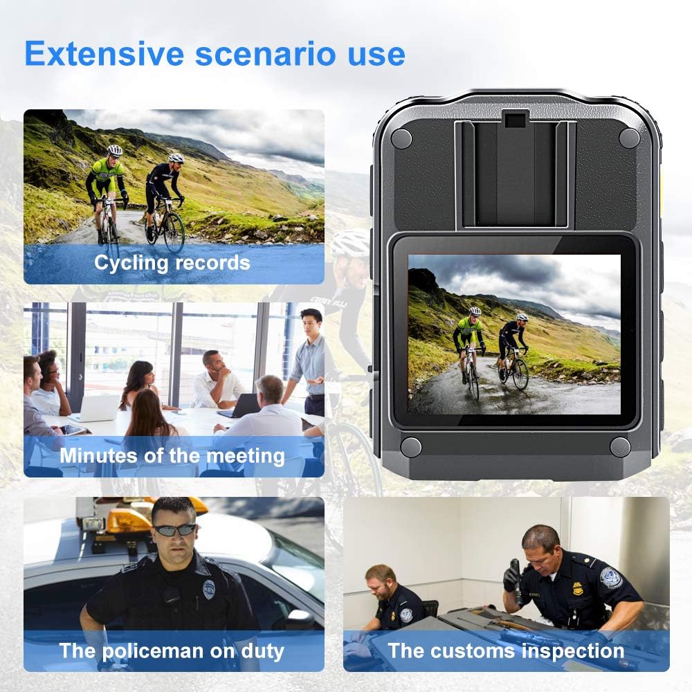 CAMMHD 1296P Police Body Camera with 2 Inch Display, 32GB M85727