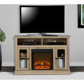 Ameriwood Home DMI Castling 47 in. Natural Particle Board TV Stand Fits TVs Up to 50 in. with Electric Fireplace