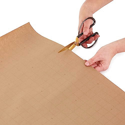 Hallmark Christmas Wrapping Paper Rolls, Brown Kraft Holiday Gift Wrap, 3-Pack W846520