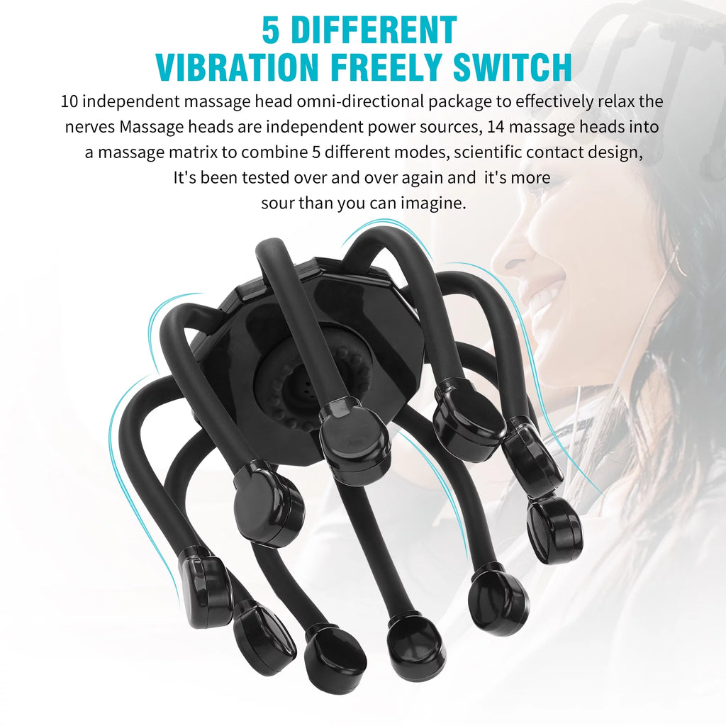 KEKOY Electric Scalp Massager, USB Charging, Black R621657