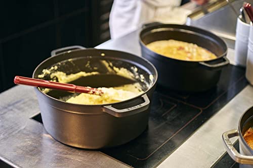 STAUB Cast Iron Dutch Oven 5.5-qt Round Cocotte, Black Matte P4487