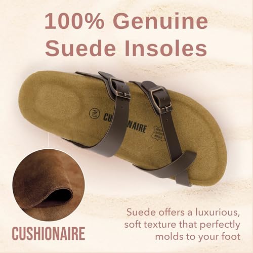 CUSHIONAIRE Women's Luna Cork Footbed Sandal I795
