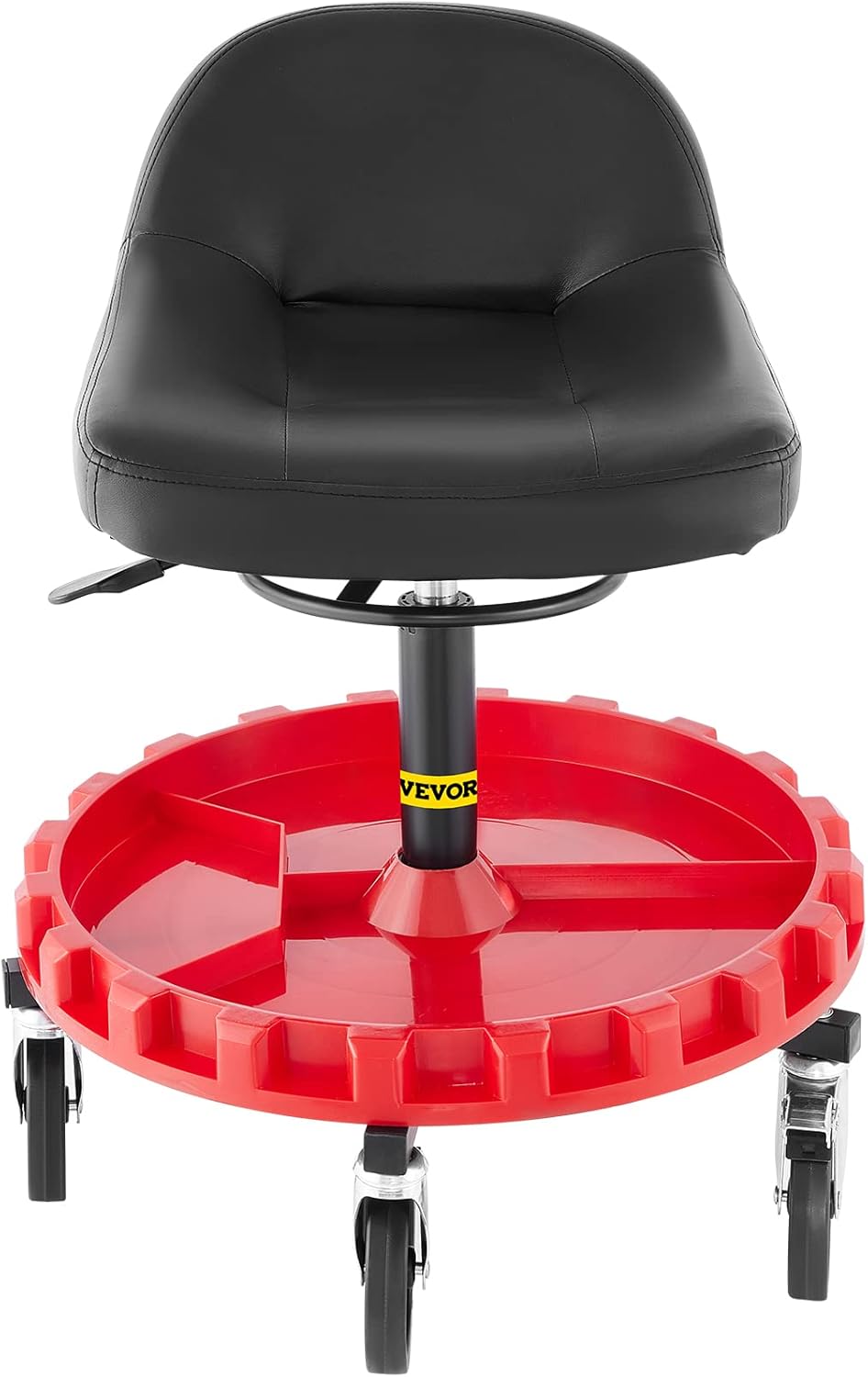 VEVOR Shop Stool, 400 LBS Capacity, Adjustable Height Rolling Garage Seat N6049