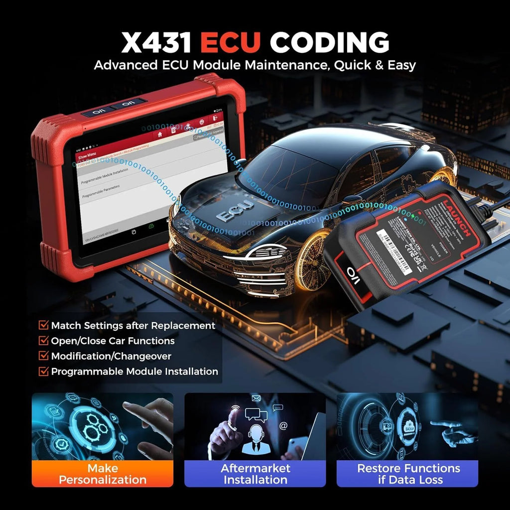 LAUNCH X431 CRP919X BT Elite Car Diagnostic OBD2 Scanner, All System Scan, ECU Coding, IMMO F480048