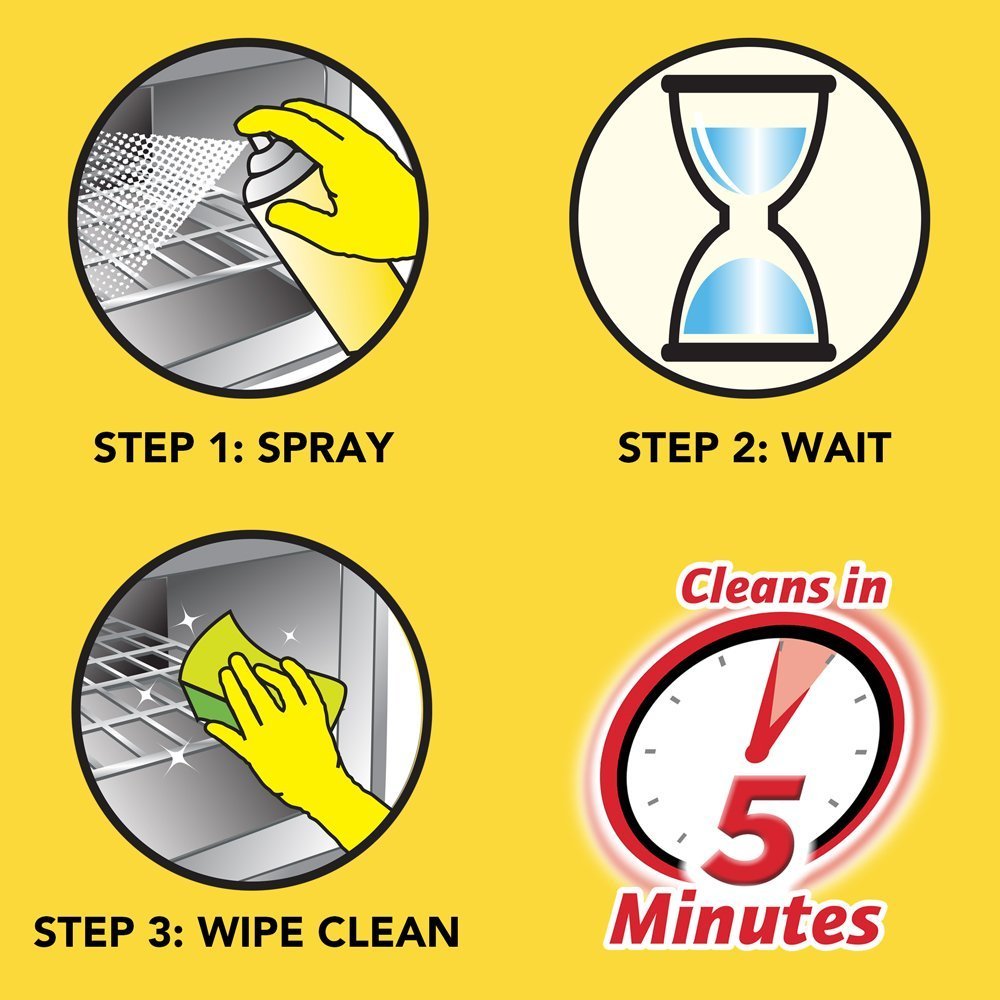 Easy-Off Professional Fume Free Max Oven Cleaner, Lemon, 144 oz (6 x 24 oz) V713