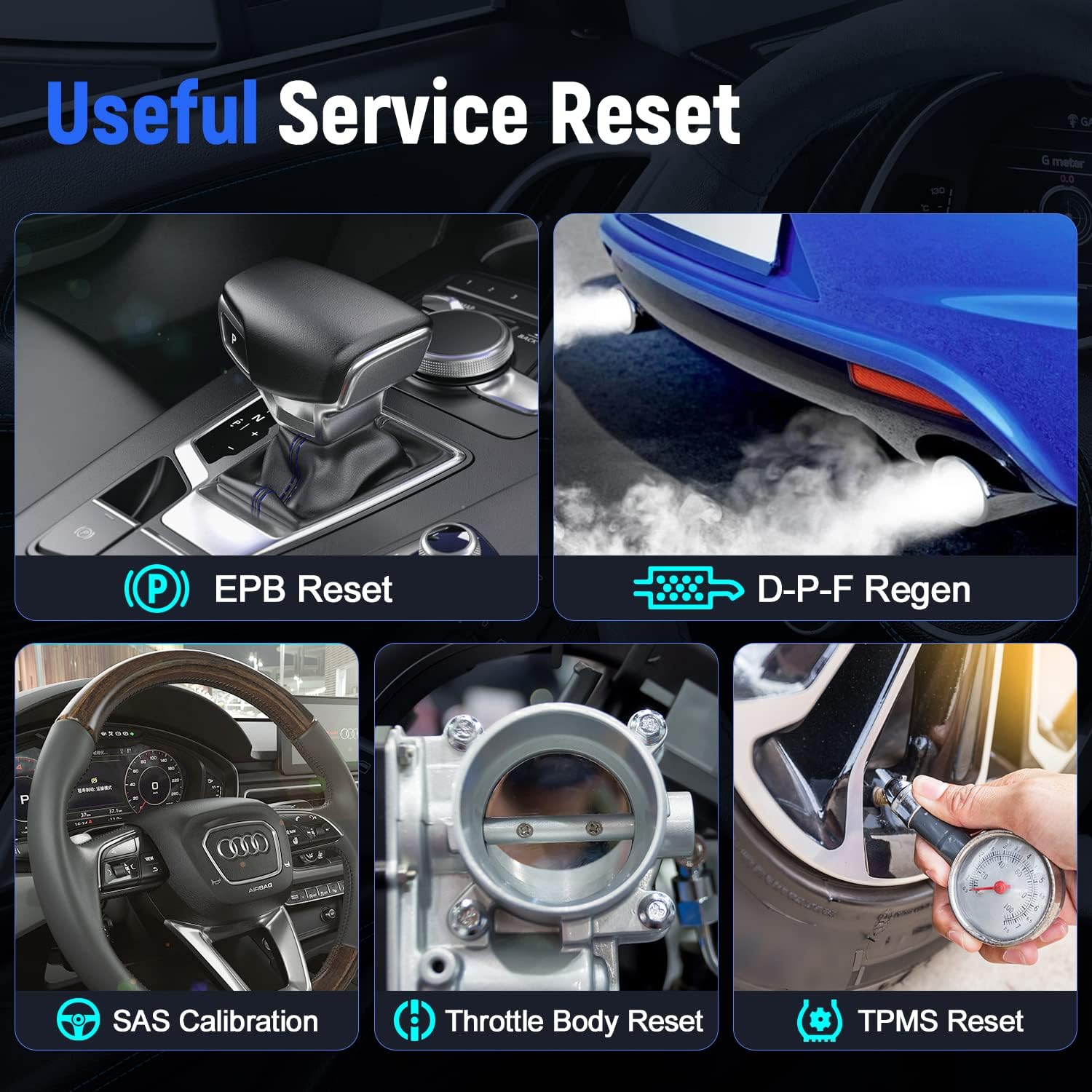 FOXWELL NT809 Bidirectional Scan Tool, All System OBD2 Scanner with 30 Service Reset B986