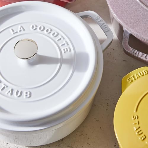 STAUB Cast Iron Dutch Oven 5.5-qt Round Cocotte, Black Matte P4487