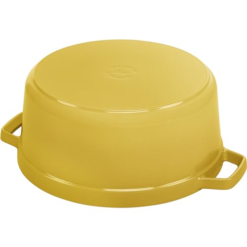 STAUB Cast Iron Dutch Oven 5.5-qt Round Cocotte, Black Matte P4487