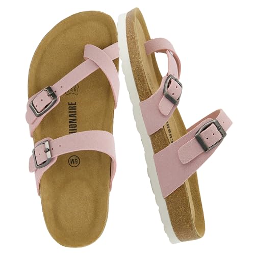 CUSHIONAIRE Women's Luna Cork Footbed Sandal I795