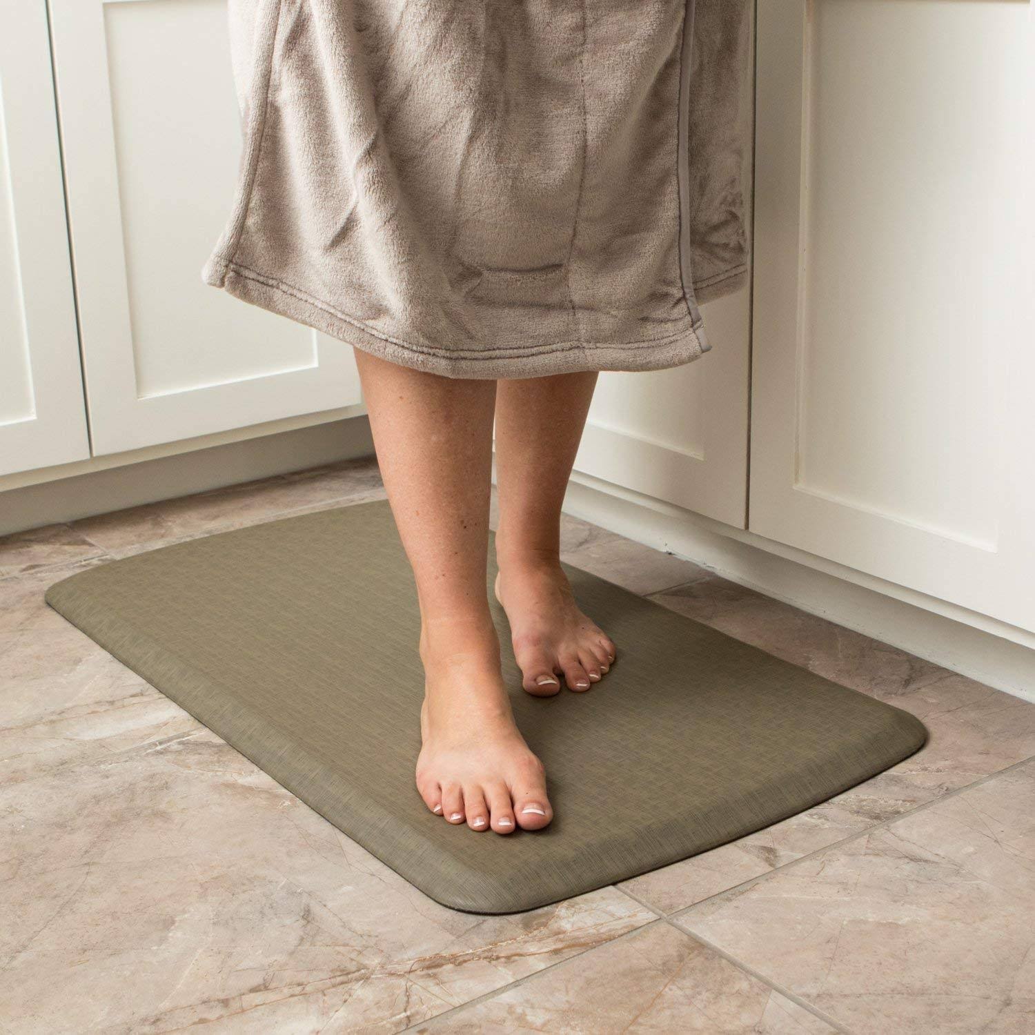 GelPro Elite Vintage Leather Anti Fatigue Kitchen Mat, Rustic Brown N322