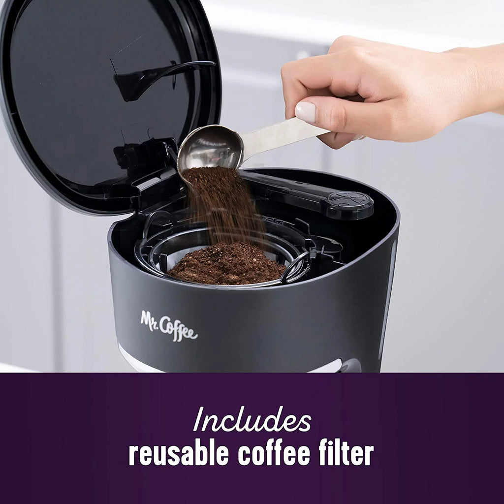 Mr. Coffee 5 Cup Programmable Mini Coffee Maker, Black S840