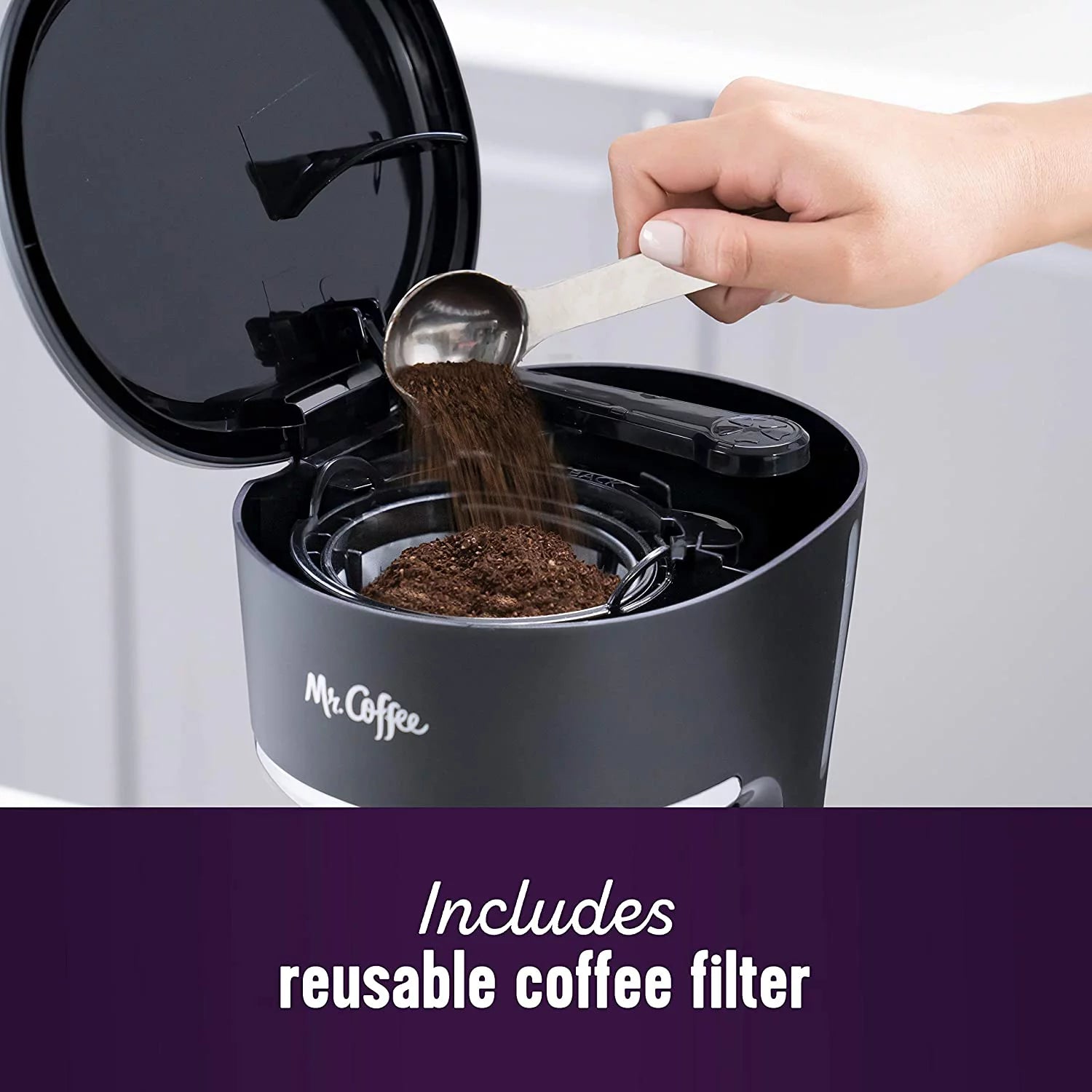 Mr. Coffee 5 Cup Programmable Mini Coffee Maker, Black S840
