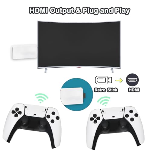 Retro Game Console with 20000+ Built-in Games, 4K HDMI, Dual Controllers J961674