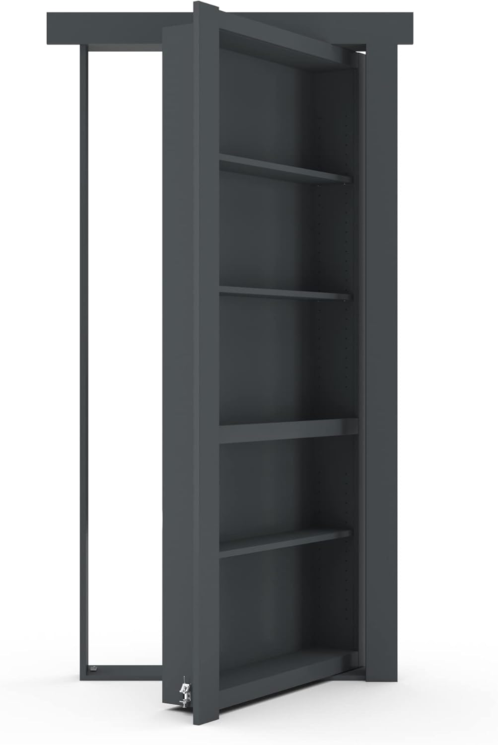 Murphy Door Secret Bookcase Hidden Door, Left Hand Out-Swing, 36 x 80, Black, Pack of 2 V736482