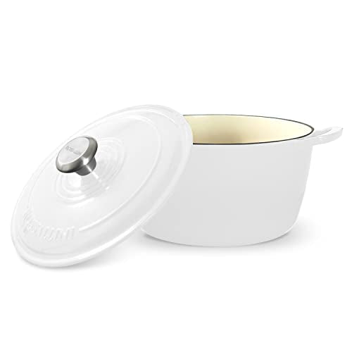 Signature Enameled Cast Iron Dutch Oven 5.5Q with Lid, Oyster Grey A277