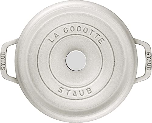 STAUB Cast Iron Dutch Oven 5.5-qt Round Cocotte, Black Matte P4487