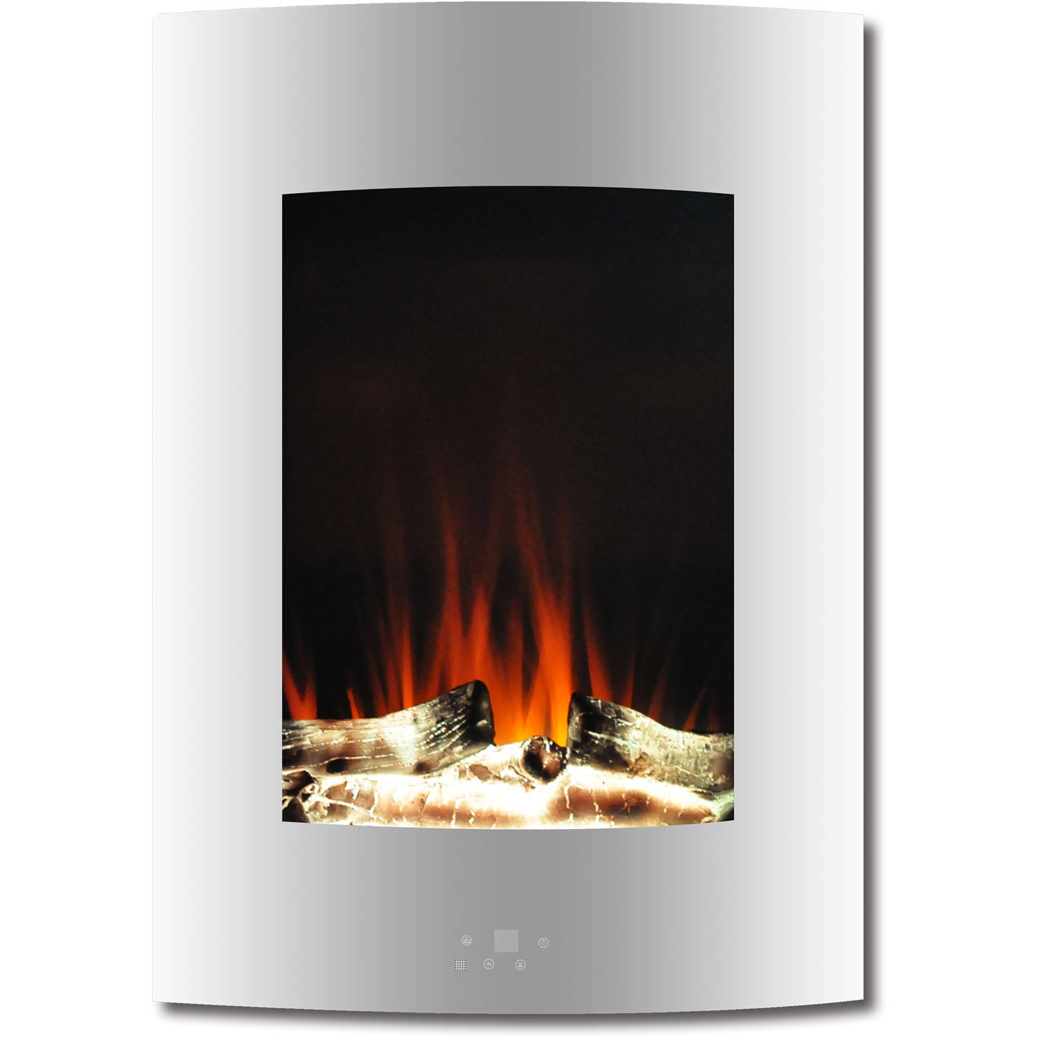Cambridge CAM19VWMEF-2WHT 19.5 in. Vertical Electric Fireplace White Multi-Color Flame Z132