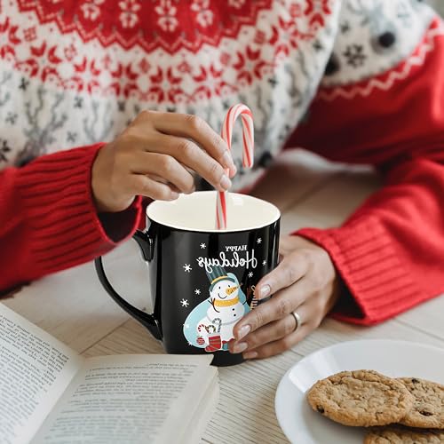 Hiceeden Set of 6 Large Christmas Coffee Mugs, 17 Oz Ceramic Santa Mug Z706006