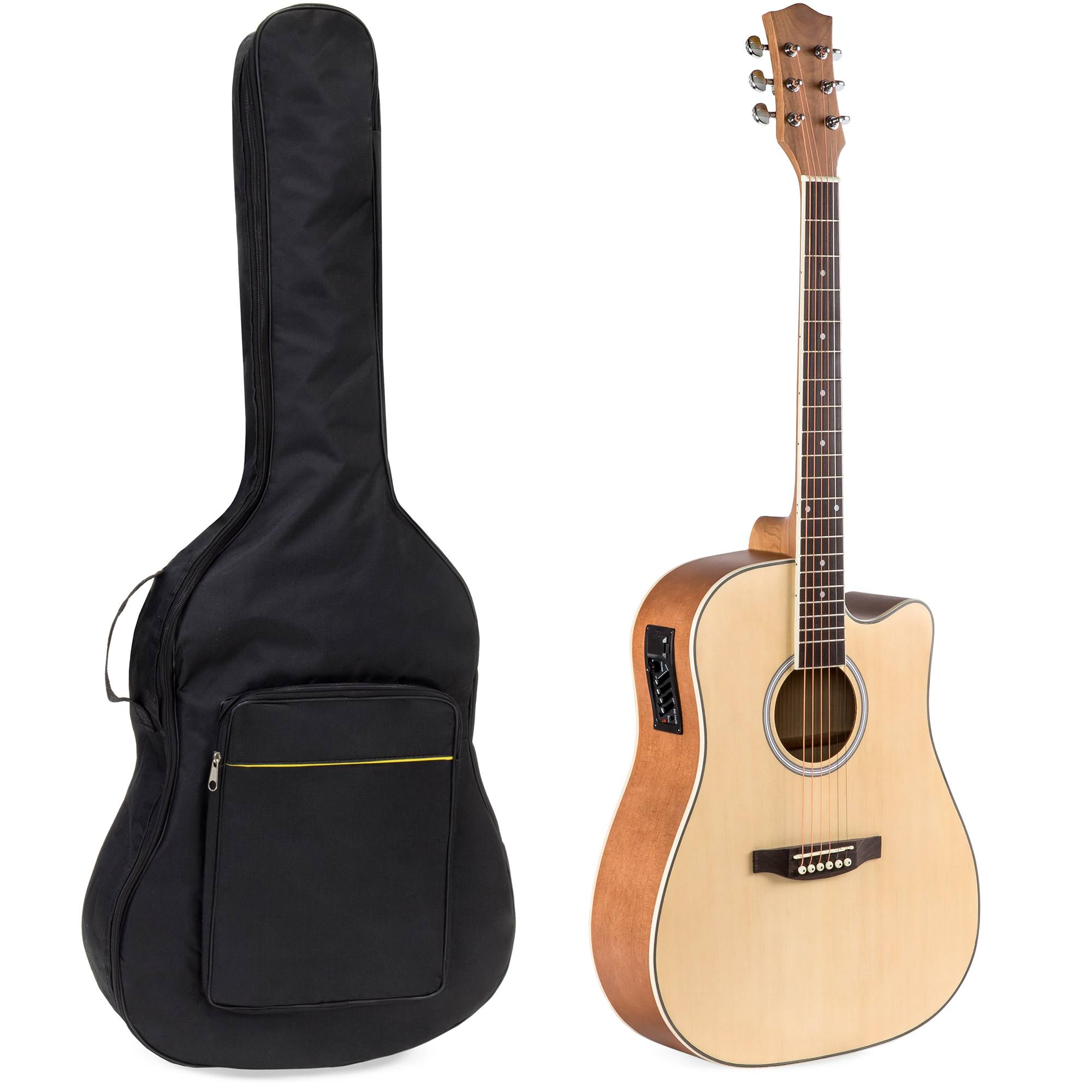 Best Choice Products 41in Acoustic Electric Cutaway Guitar Set with Accessories O323