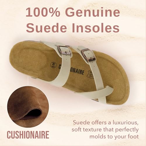 CUSHIONAIRE Women's Luna Cork Footbed Sandal I795