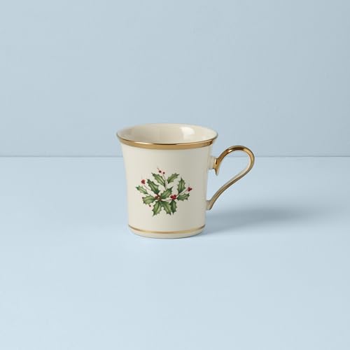 Lenox 18 Oz Stoneware Holiday Cocoa Mug, Red/Green D279