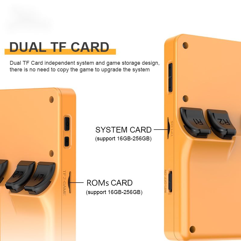 RGB20S Handheld Game Console Retro Gaming with 20 Emulators 21K+ Games 3.5" IPS Screen Yellow-128G X340