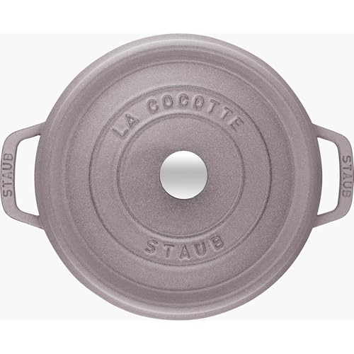 STAUB Cast Iron Dutch Oven 5.5-qt Round Cocotte, Black Matte P4487