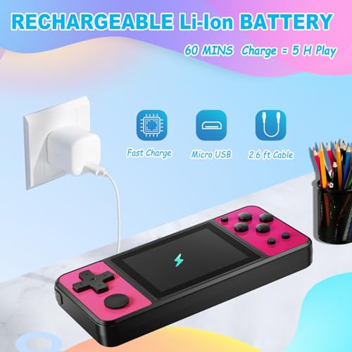 Beico 32 Bit Kids Handheld Games with 139 Preloaded Video Games, Blue-Red H196
