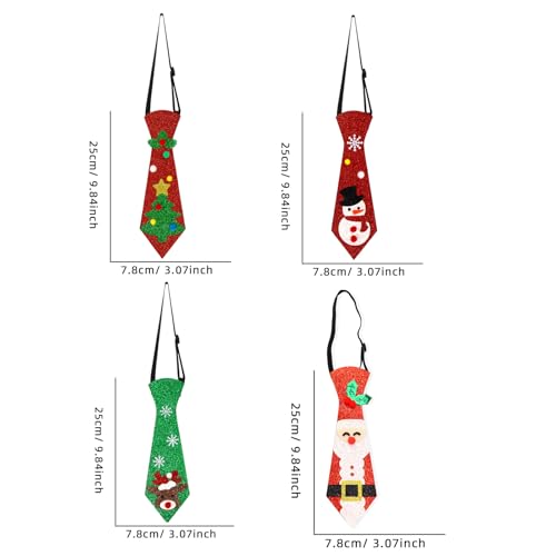 Funny Christmas Decorative Neckties for Men Women, 4 Pack Z281102