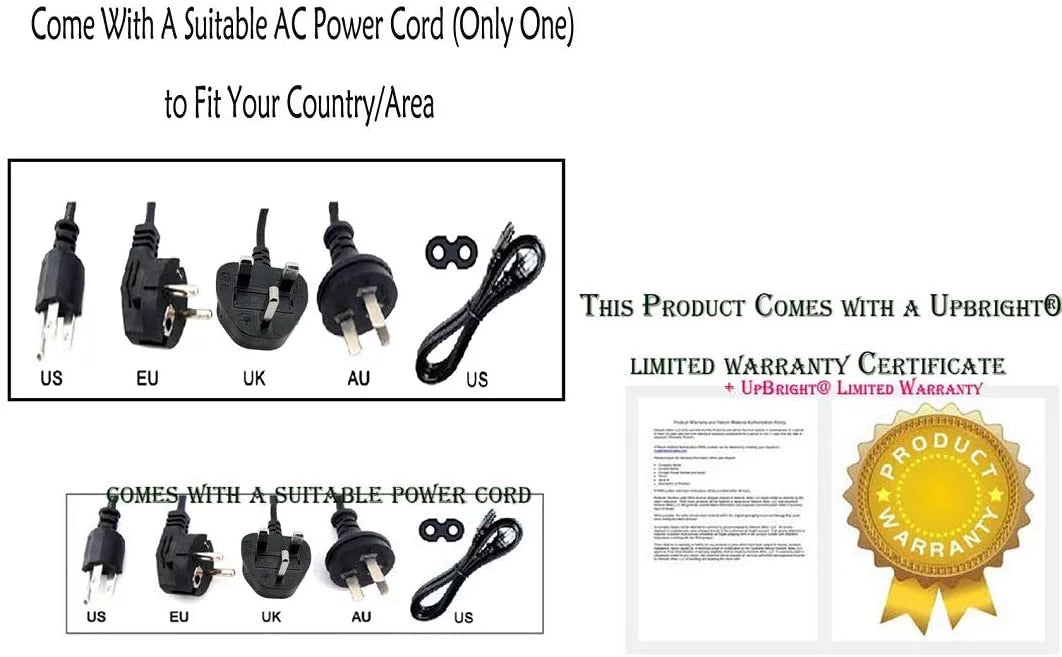 UPBRIGHT AC/DC Adapter for CUI INC 3A-501DN12 3A-5010N12 DTS120420UTC-P5P-SZ U959379