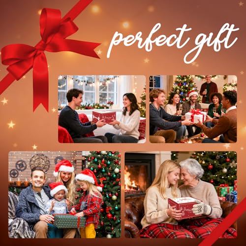 Classic Christmas Coffee Mug Set of 4, 12 oz Ceramic with Gift Box V15146