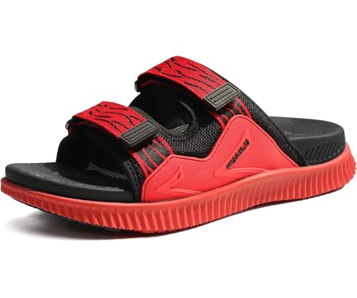 KuaiLu Men's Orthotic Sandals Athletic Recovery Slides with Arch Support Q91398