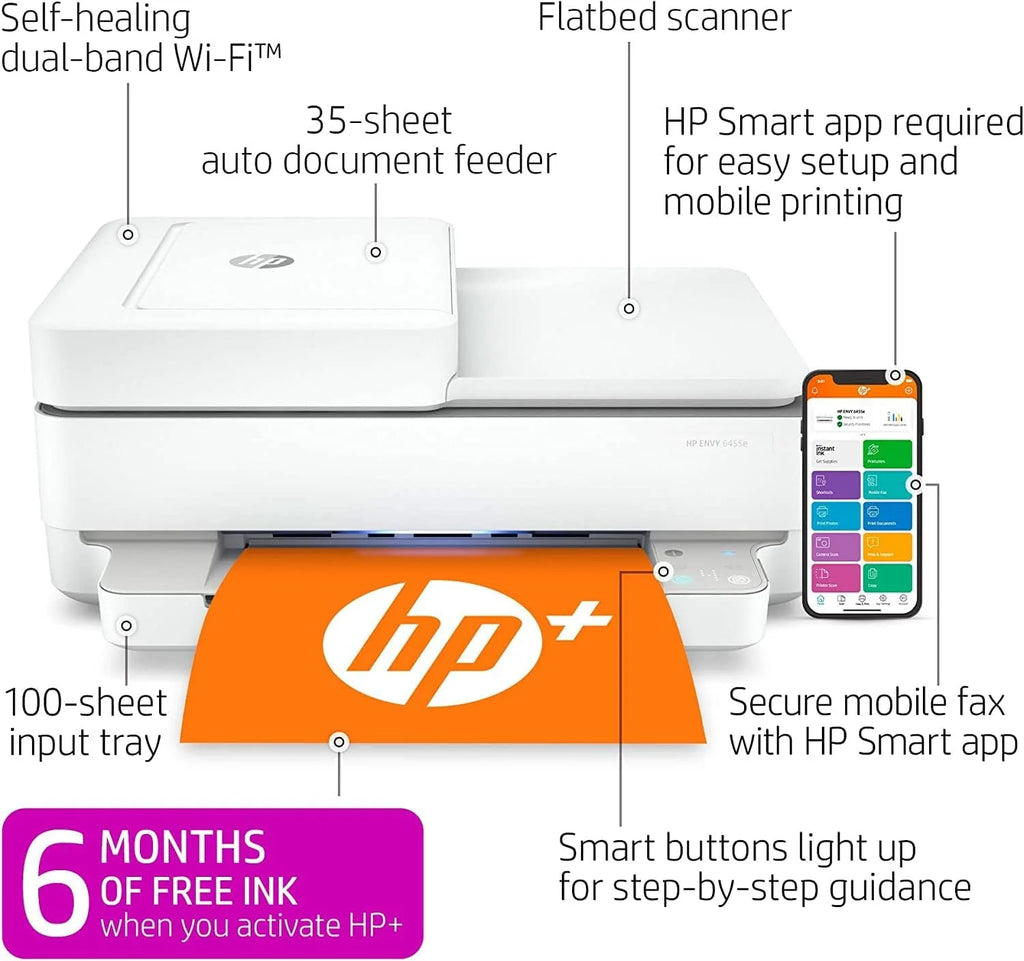 Hewlett Packard Envy 6458E Wireless Color All-in-One Printer E7700