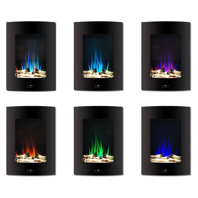 Cambridge CAM19VWMEF-2WHT 19.5 in. Vertical Electric Fireplace White Multi-Color Flame Z132