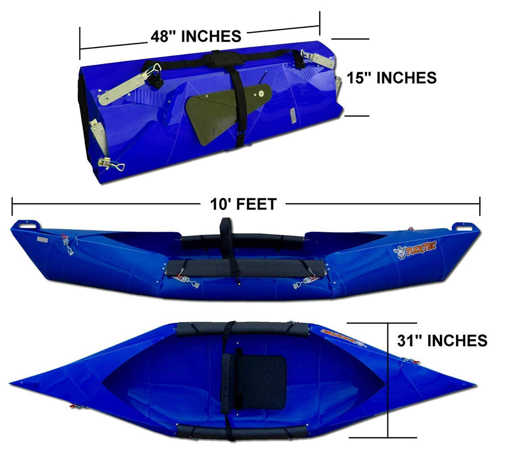 Tucktec Advanced 2020 Model 10 Ft Foldable Kayak Portable Lightweight Canoe Dark Yellow P703543